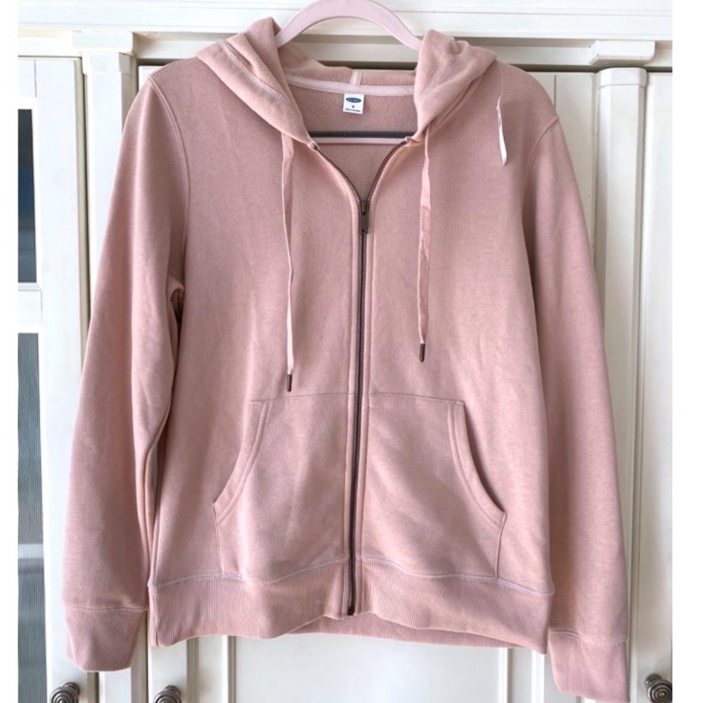 NWT Old Navy Dynamic Zip Up Fleece Hoodie - Rose Pink - Size Medium